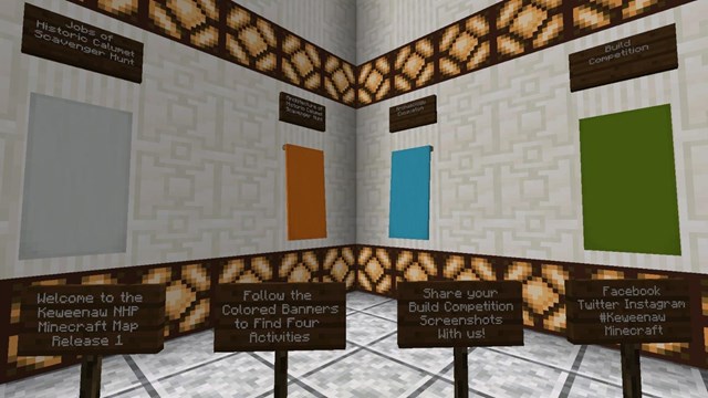 Minecraft welcome room for Map Release 1