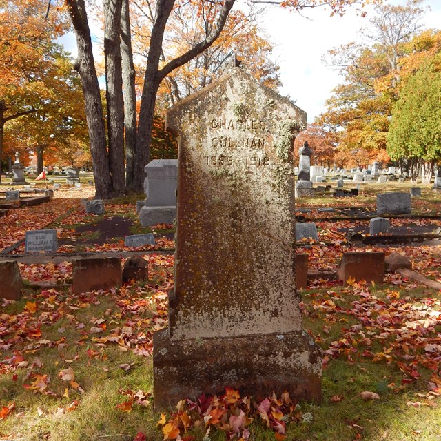 A grave marker.