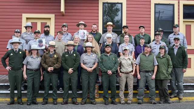 Group photo of uniformed employees