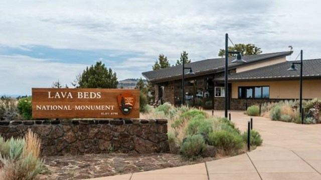 Visitor Center with Sign