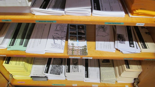 Cabinet filled with pamphlets