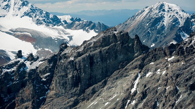 A rocky ridge in the Neacola Mountains