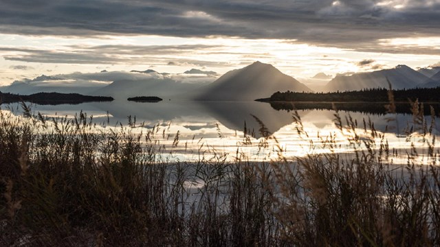 Lake Clark at sunset