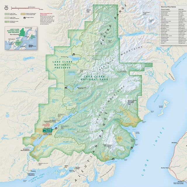 map of Lake Clark National Park and Preserve by NPS Harpers Ferry Center