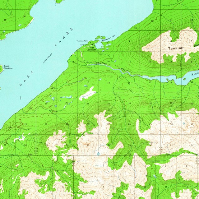 USGS topo map of the Port Alsworth area