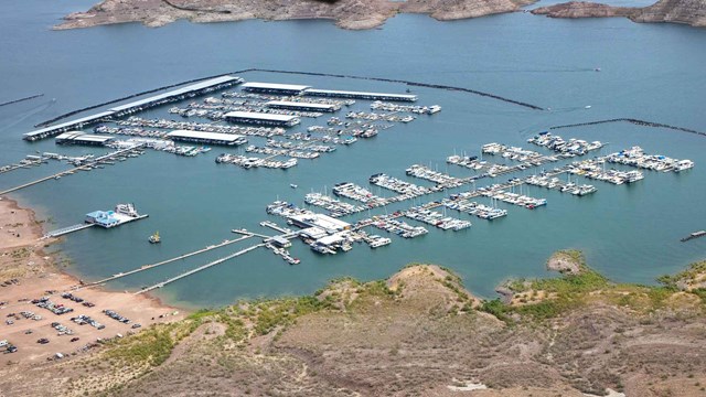 Aerial view of Las Vegas Boat Harbor