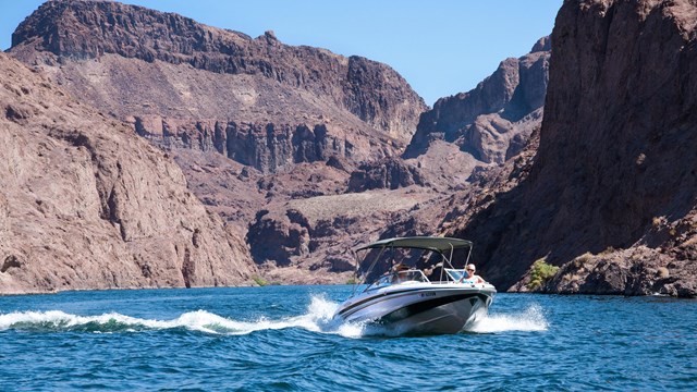 Powerboat on Lake Mohave 