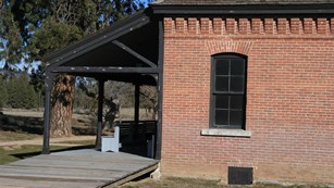 The front porch of Fort Spokane.