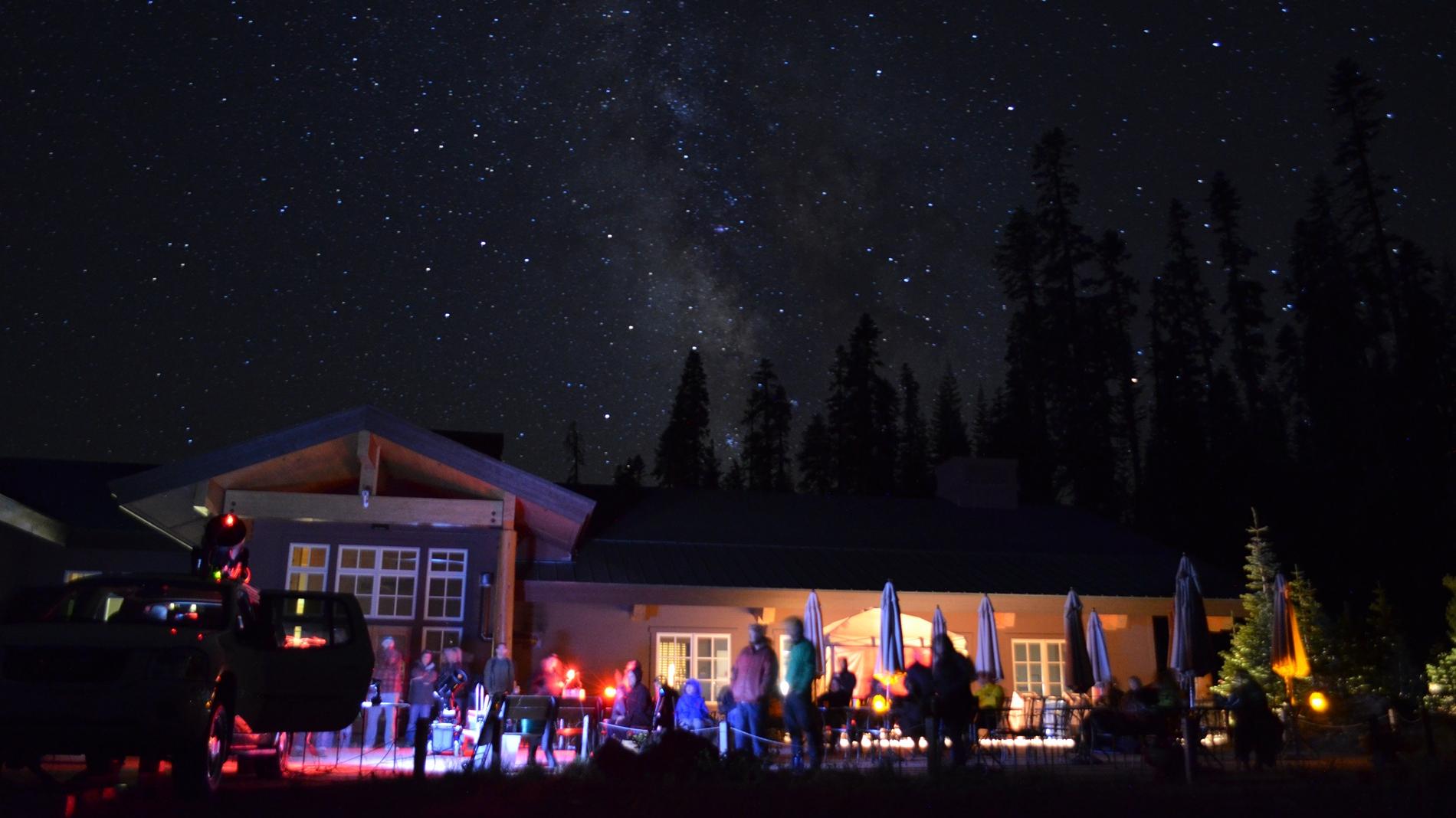 Dark Sky viewing activities at Kohm Yah-mah-nee Visitor Center patio