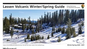 The top section of guide titled Lassen Volcanic Winter/Spring Guide