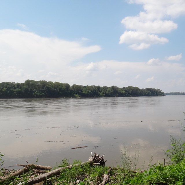 River view of winter camp