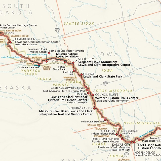 map of the central United States