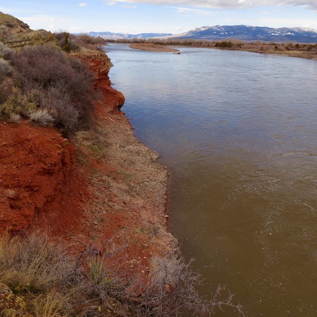 Red soil near river