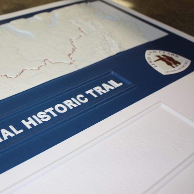 tactile map of the Lewis and Clark Trail