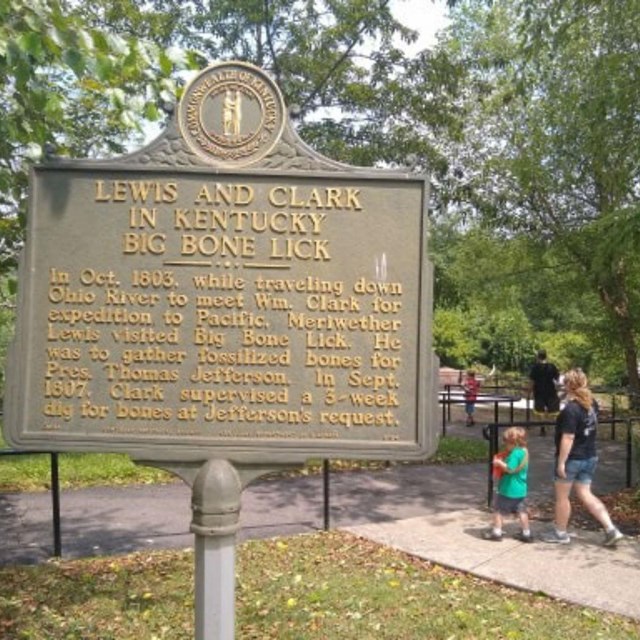 Lewis and Clark sign at Big Bone Lick State Park