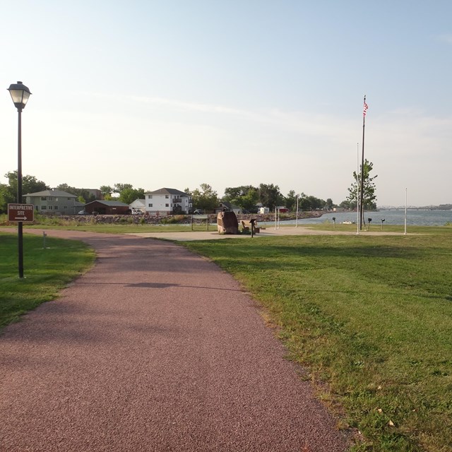 Rock path leading to the river