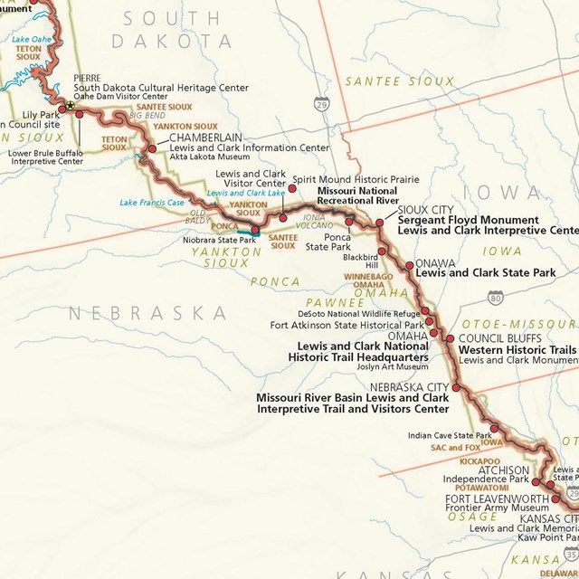 a map of the United States with a red line running through it