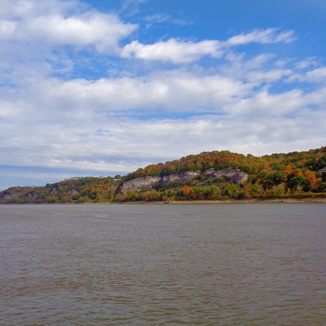 Moniteau Creek at Manitou Bluffs from the Missouri River