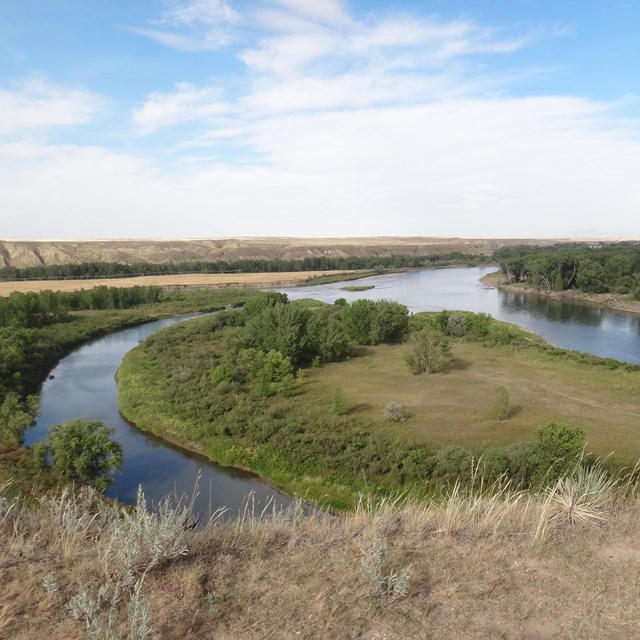 Confluence of two rivers