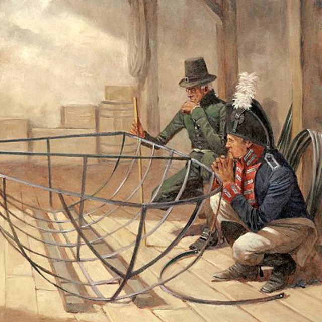 two men working on a boat