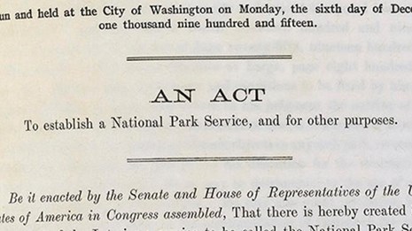 National Park Service Laws - Legislative and Congressional Affairs (U.S
