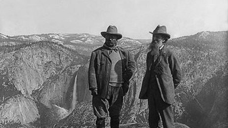 Roosevelt and Muir in Yosemite