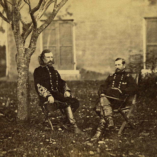 Images of military men from the Civil War to the Indian Wars.