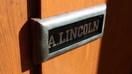 Front door of the Lincoln Home