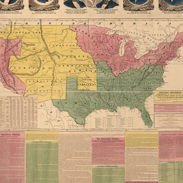 Political Map of the U.S. in 1860