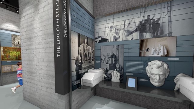 An artist's rendering of a Lincoln Memorial museum.