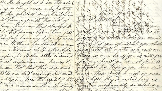 Manuscript letter, entire page covered with writing