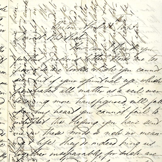 Manuscript letter, entire page covered with writing