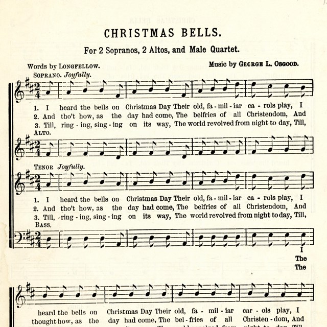 Sheet music for carol Christmas Bells