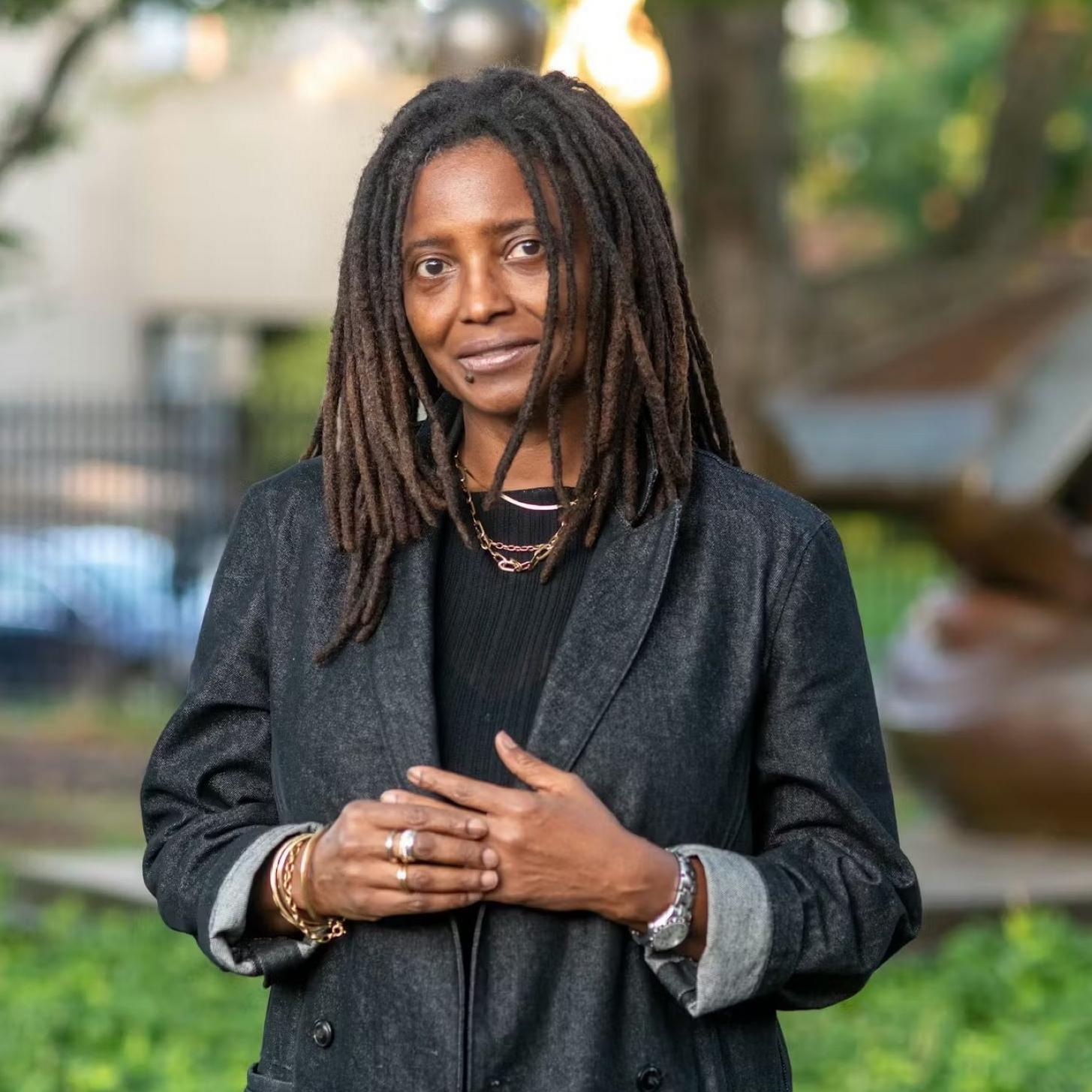 Tracy K. Smith standing outdoors