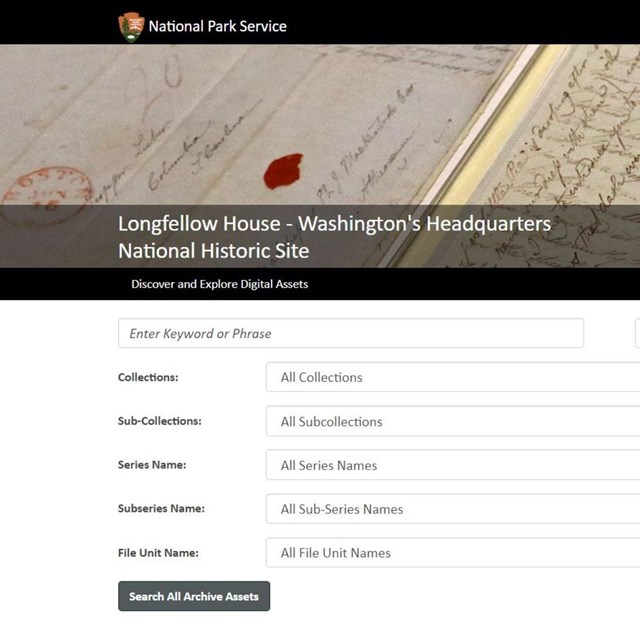 Longfellow House-Washington's Headquarters NPGallery webpage