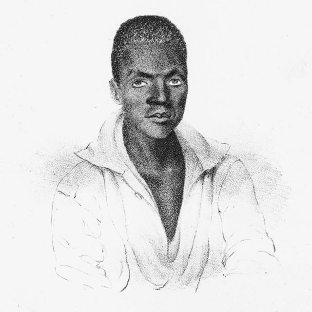 An image of Joseph Cinqué (c.1814-1879), also known as Sengbe Pieh, from New York City’s The Sun on 