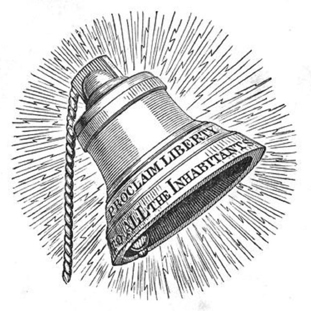 An illustration of the liberty bell