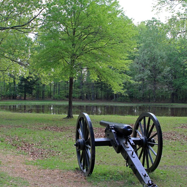 Artillery at Bloody Pond in Shiloh National Military Park
