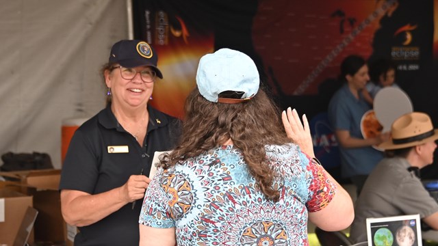 Volunteer swearing in new junior ranger