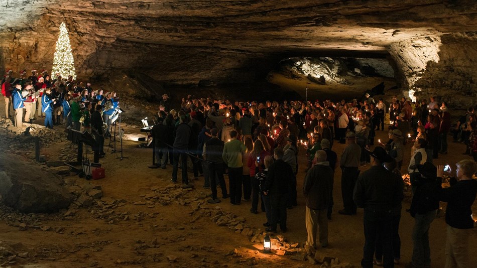 The Lindsey Wilson College Singers perform at the annual Cave Sing event at Mammoth Cave