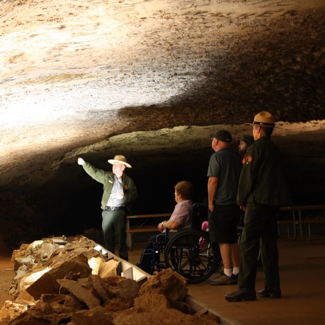 Ranger and visitors on Accessible Tour
