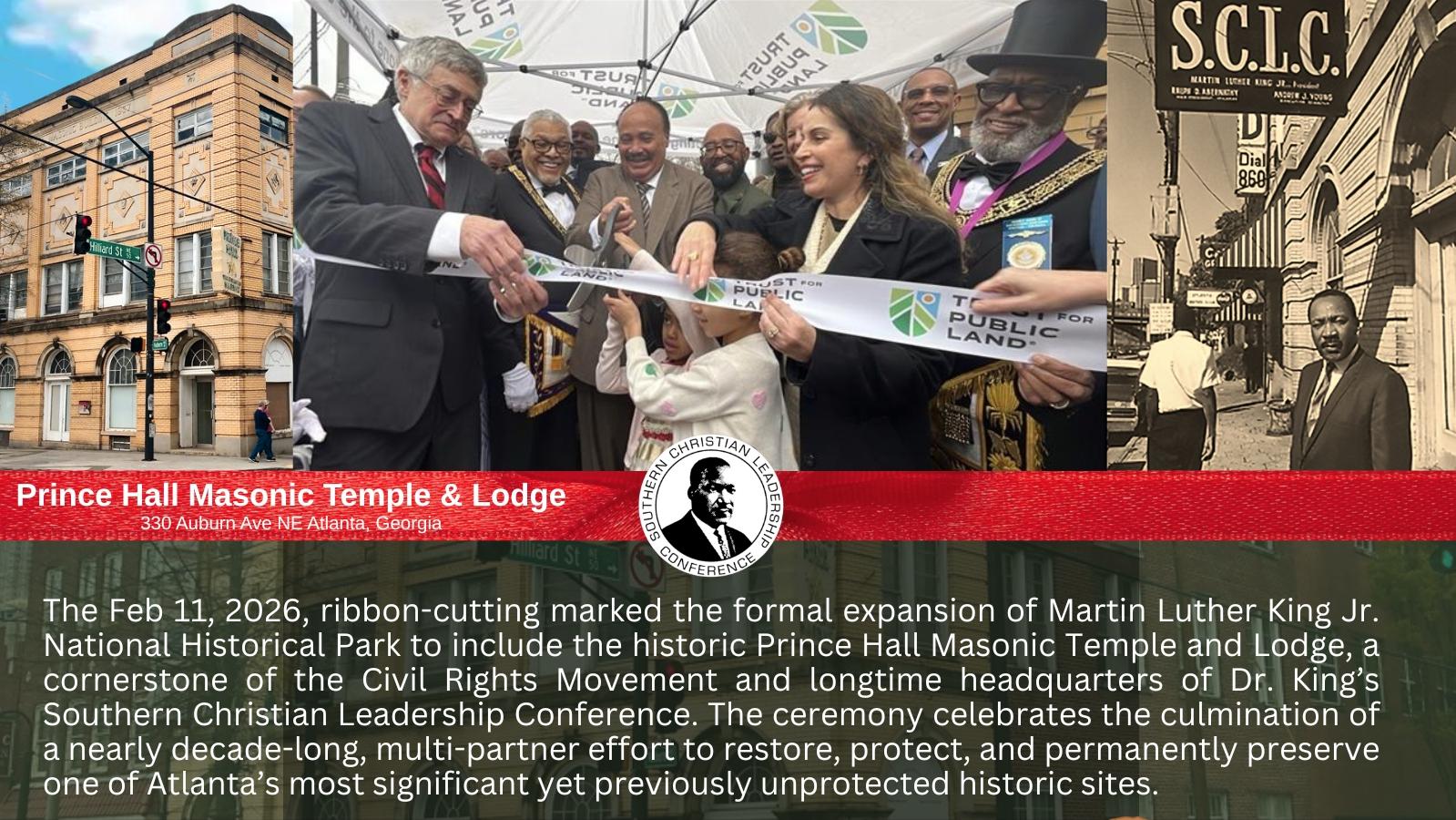 Photo of Ribbon Cutting at SCLC Office