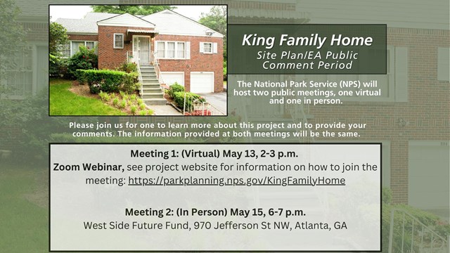 Flier for King Family Home Public Comment Meeting