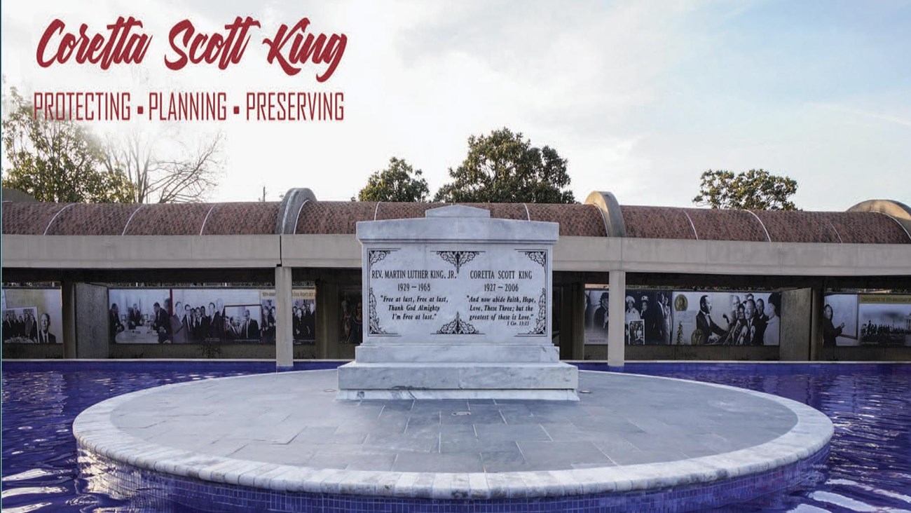 the crypt of Dr. and Mrs. King on the grounds of The King Center