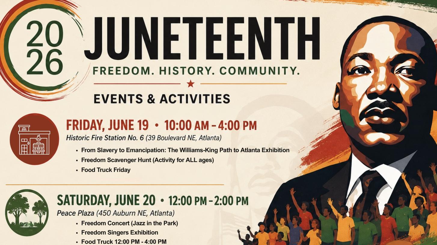 Graphic of Juneeenth Events
