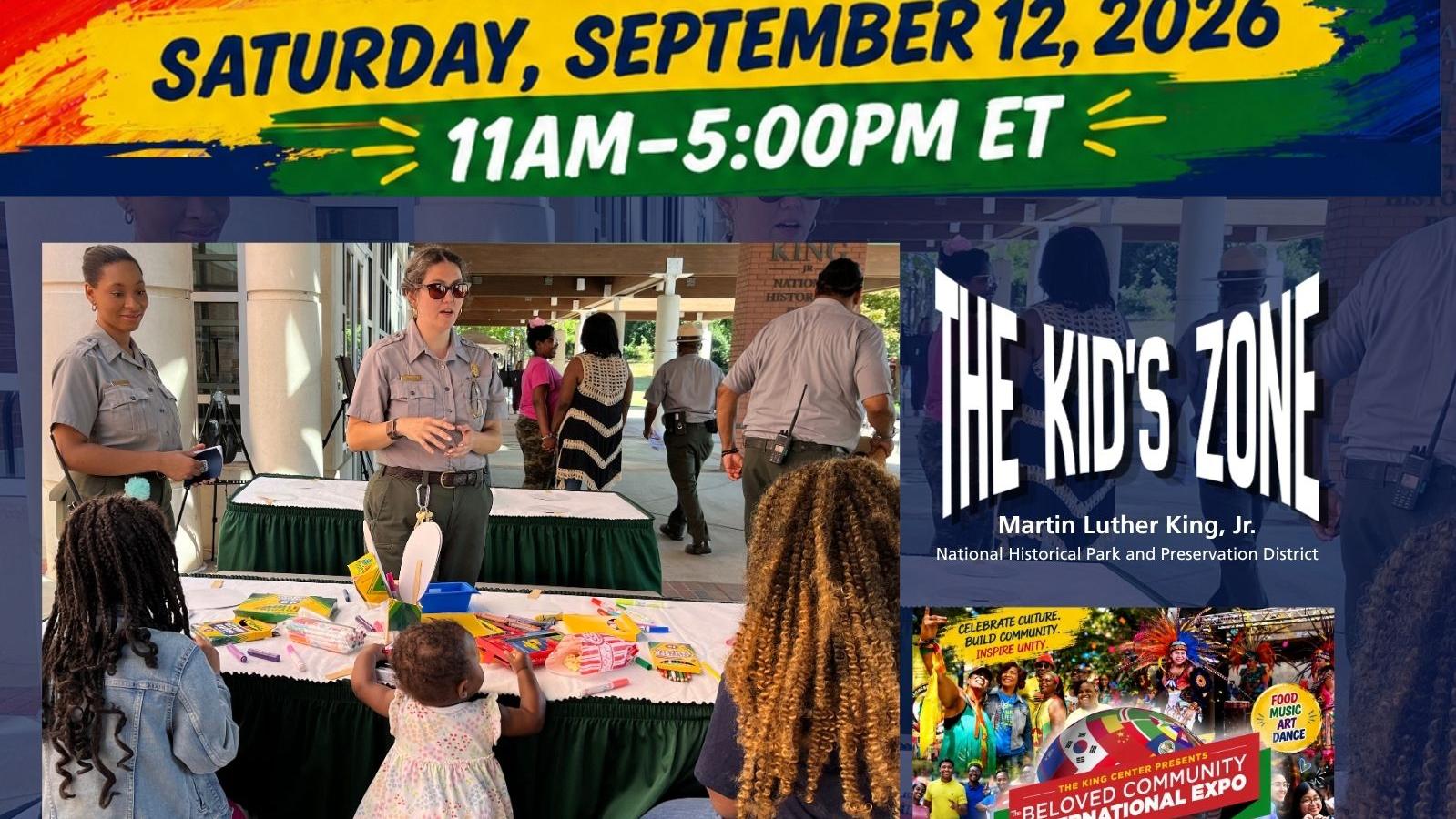 Flier for BCIE Kid's Zone 2026