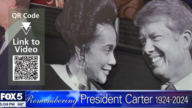 Photo of President Jimmy Carter & Coretta Scot King