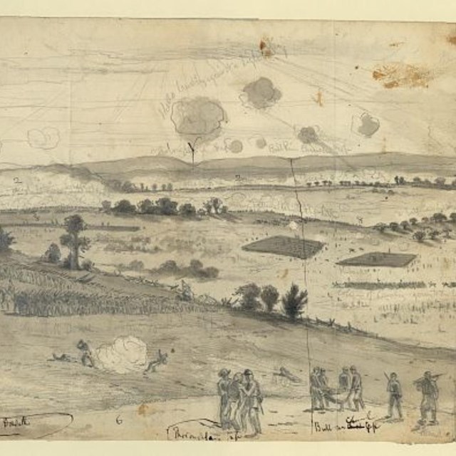 Forbes drawing of Second Manassas