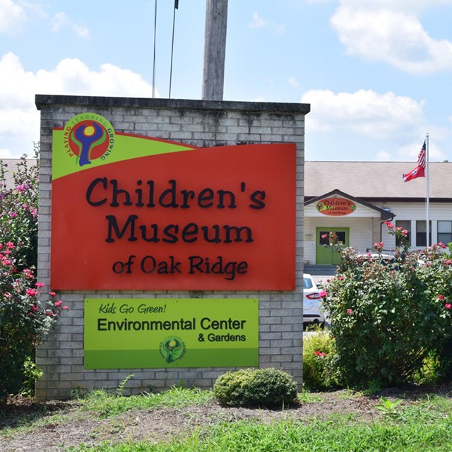 An elementary school converted into a museum with signage at the front.