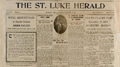 The front page of the St. Luke Herald from December 30th, 1922